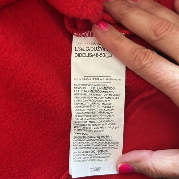 Washington Nationals Under Armour Size Large Red Hoodie Sweatshirt Opening Day - Picture 6 of 6